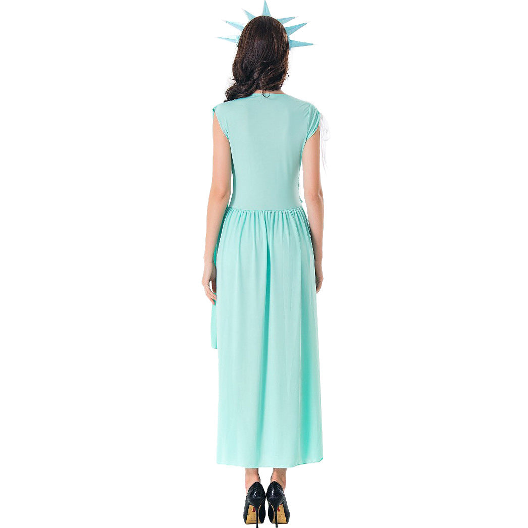 Statue Of Liberty Costume Halloween Dress S-XL