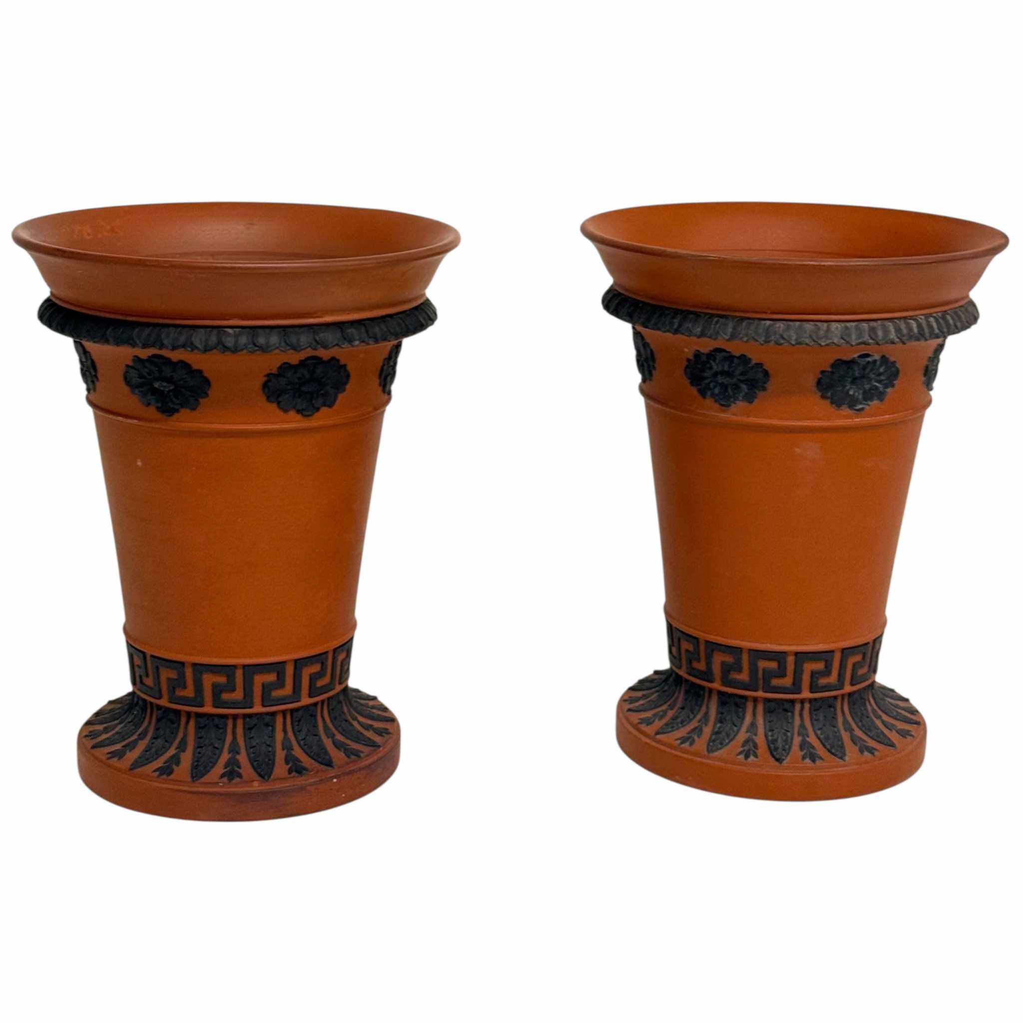 Pair of Early 19th CenturyWedgwood Rosso Antico Jardinieres Planter