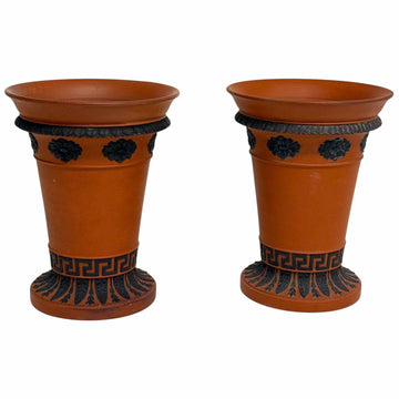 Pair of Early 19th CenturyWedgwood Rosso Antico Jardinieres Planter