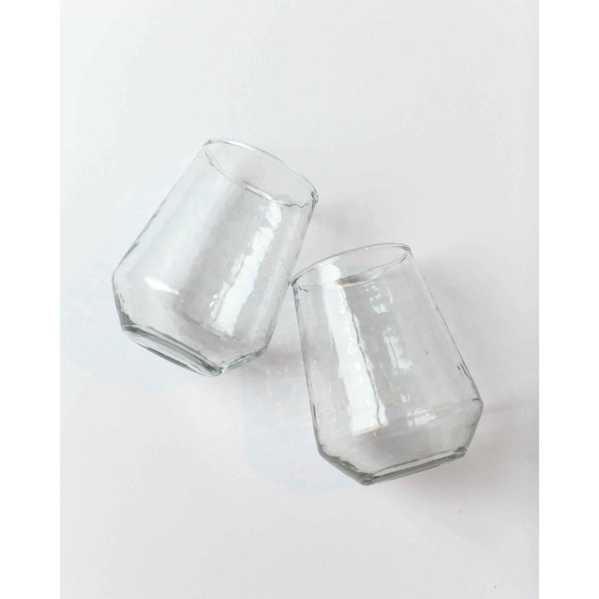 Handblown Hammered Glass Tumblers ¨C Set of 2