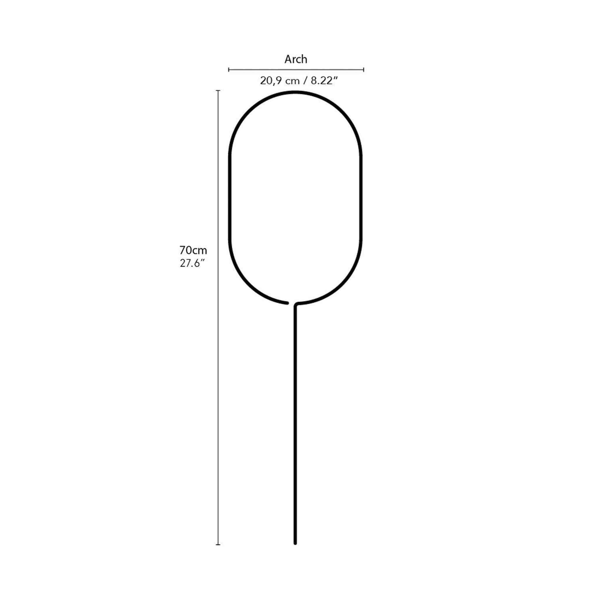 Gold Metal Plant Stake  ¨C Arch