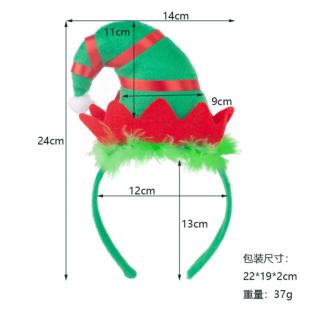 Christmas Elf Hat Headband For Kids Party Costume