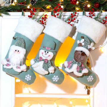 Christmas Stockings Santa Claus Socks Tree Ornaments Gift Bags