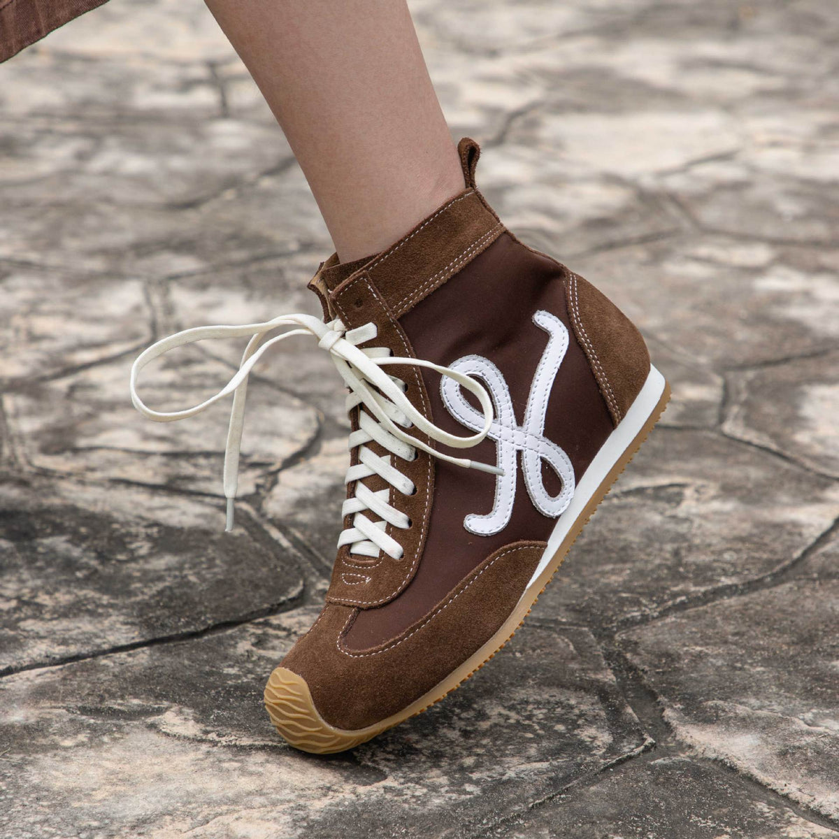 Women Leather High Top Genuine Cortex Comfort Casual Sneakers