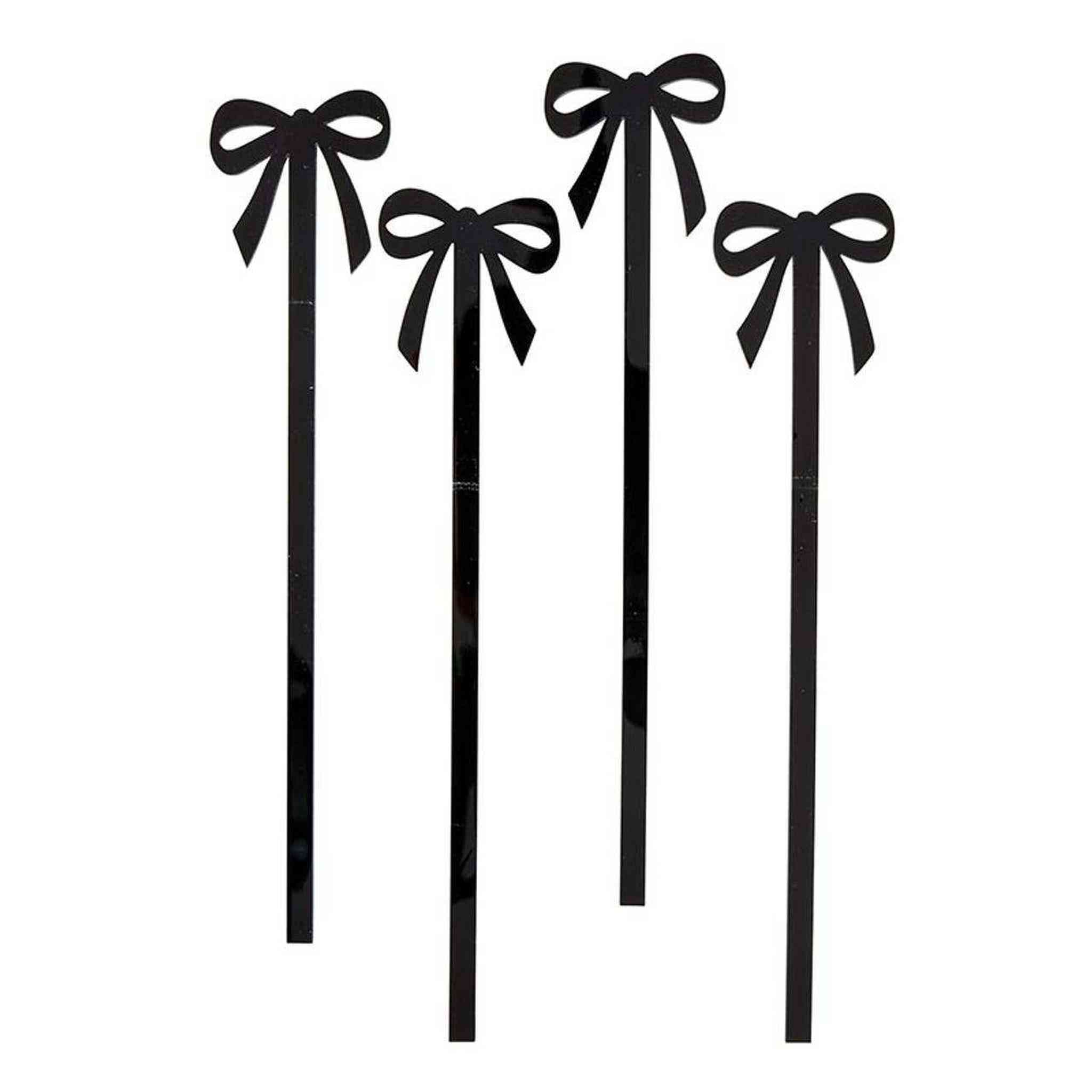 Bow Stir Sticks - Set of 4