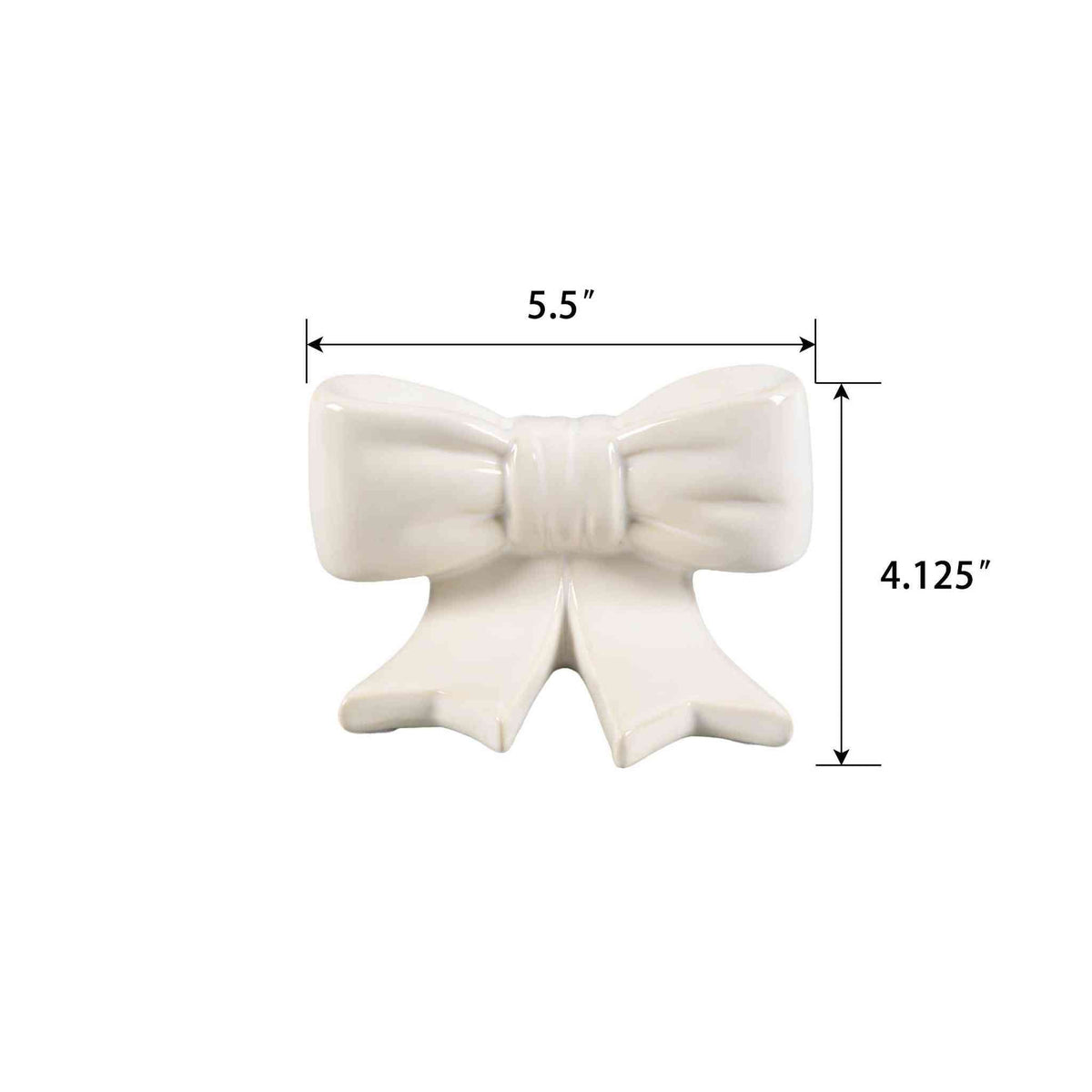 Single Ceramic Bow Bookend