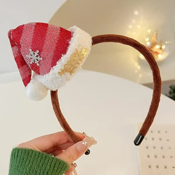 Christmas Santa Claus Headband With Cute Bear Ears