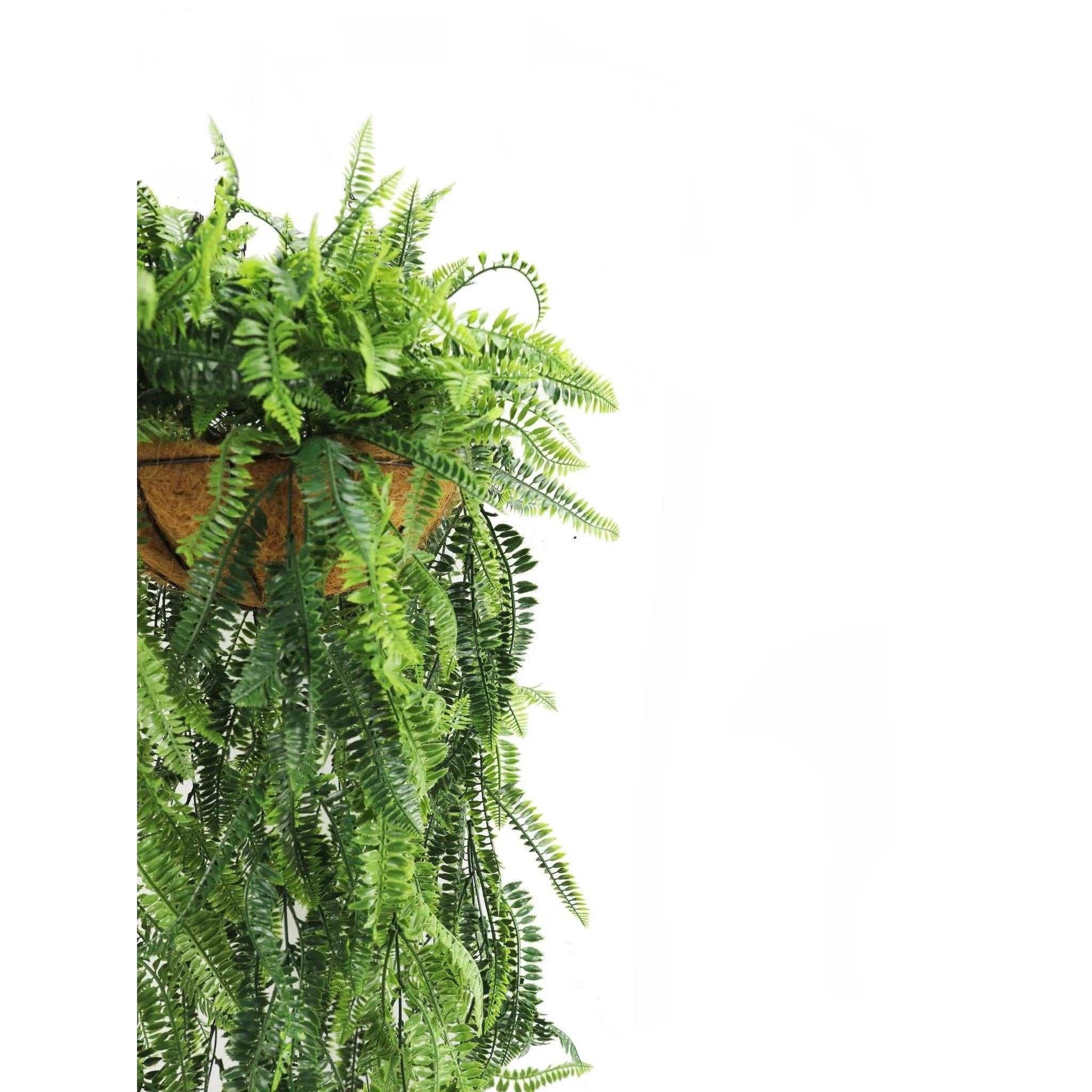 Real Touch Artificial Hanging Fern Basket with UV Resistance