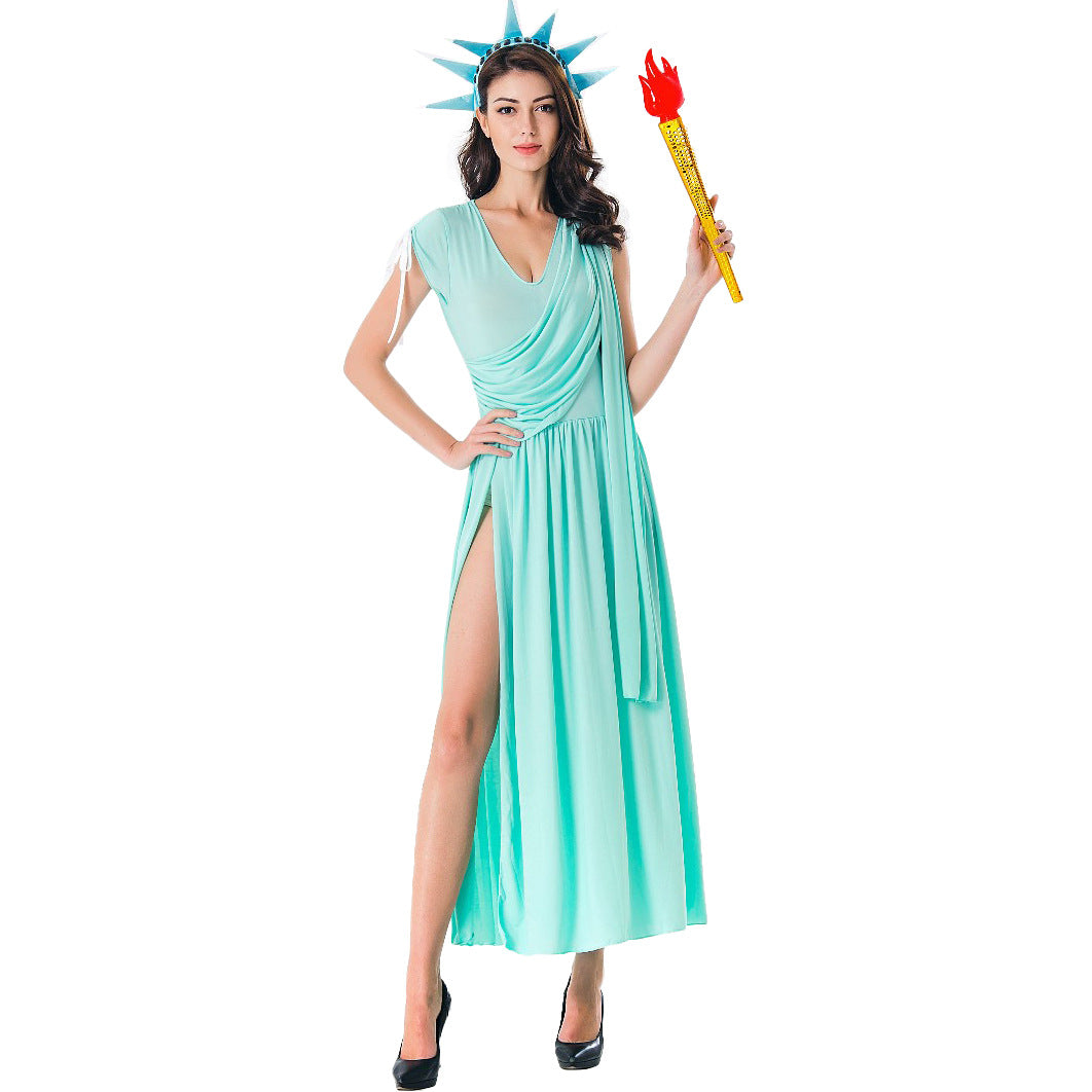 Statue Of Liberty Costume Halloween Dress S-XL