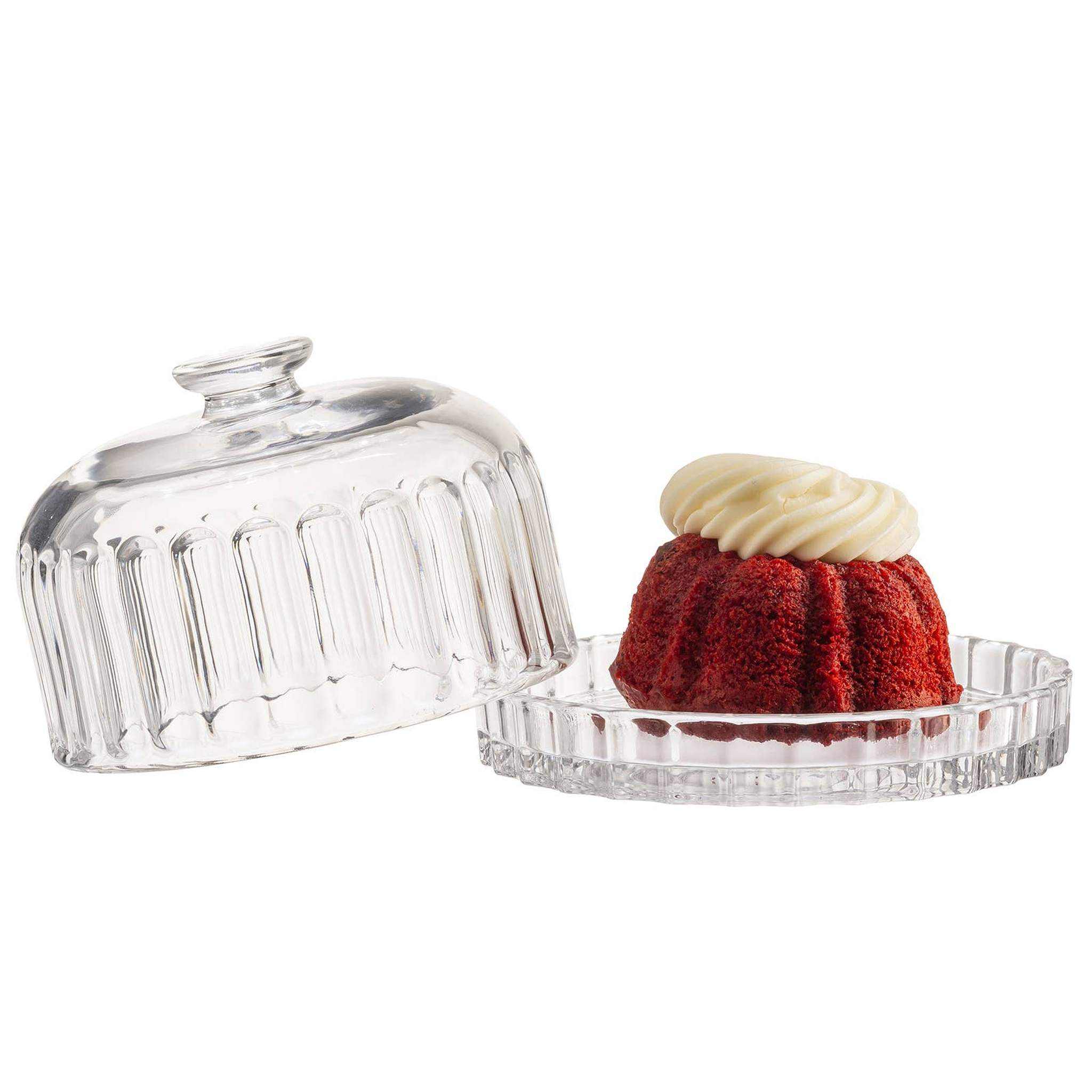 Glass Dessert Dish with Lid