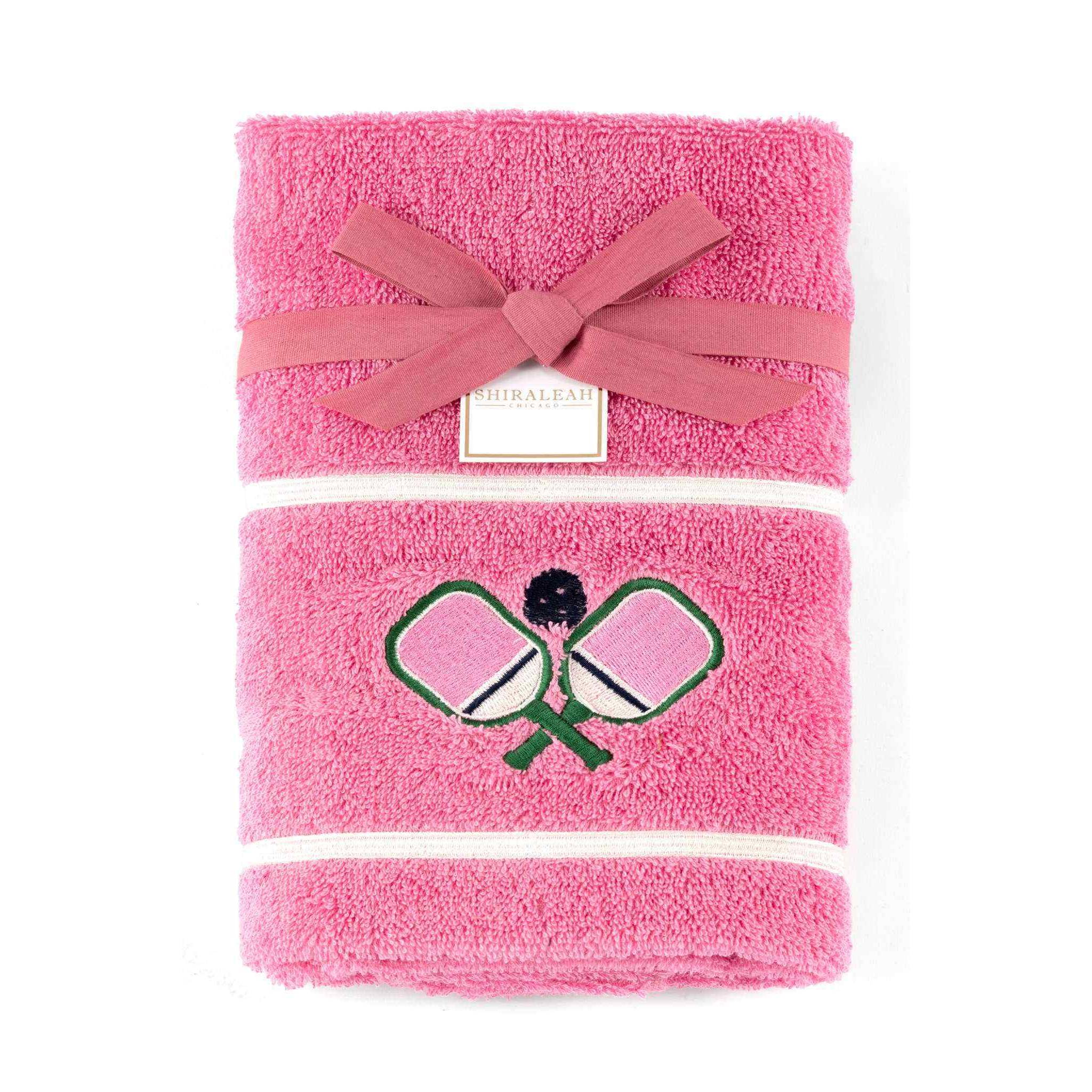 Pink Pickleball Hand Towel