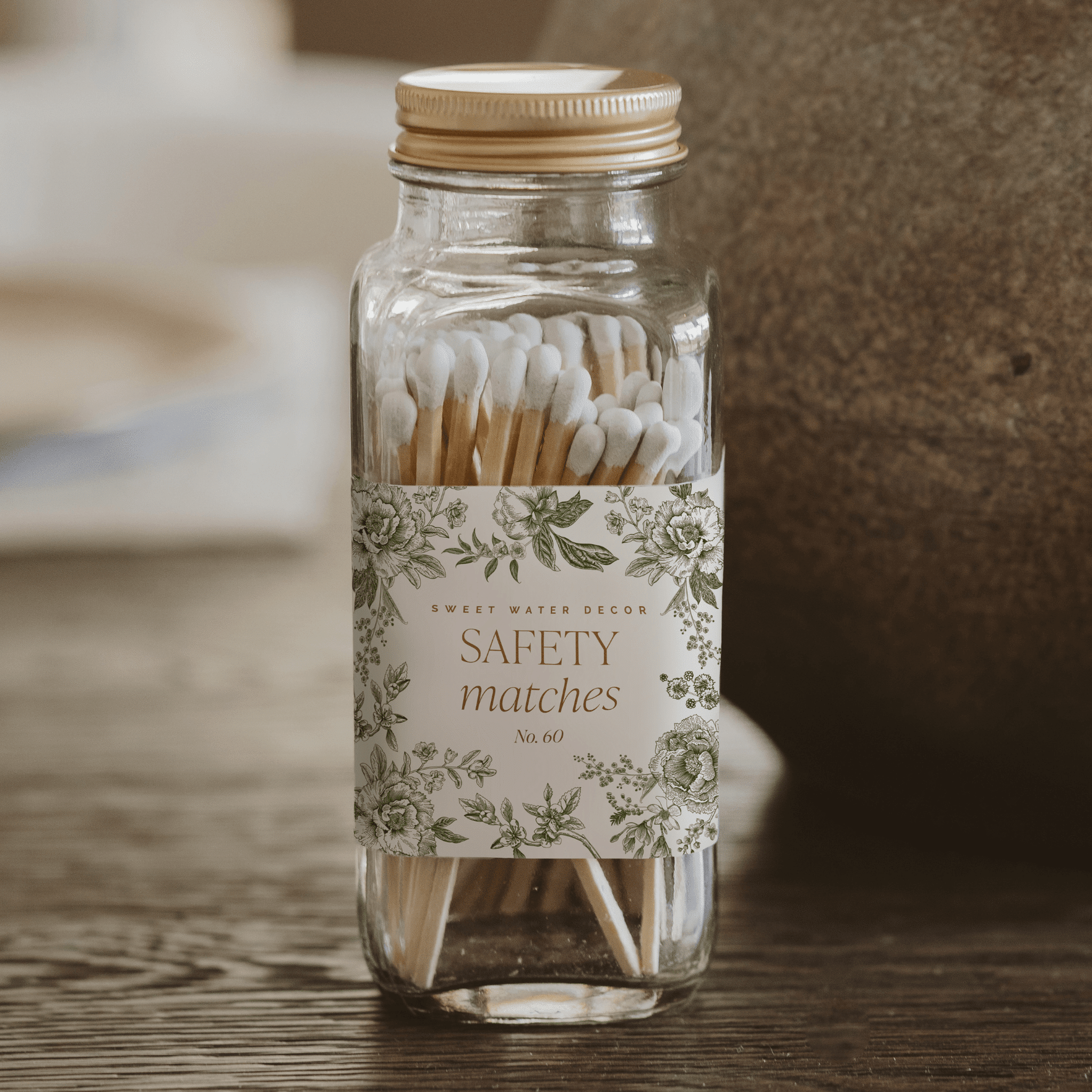 Green Delft White Tip Safety Matches