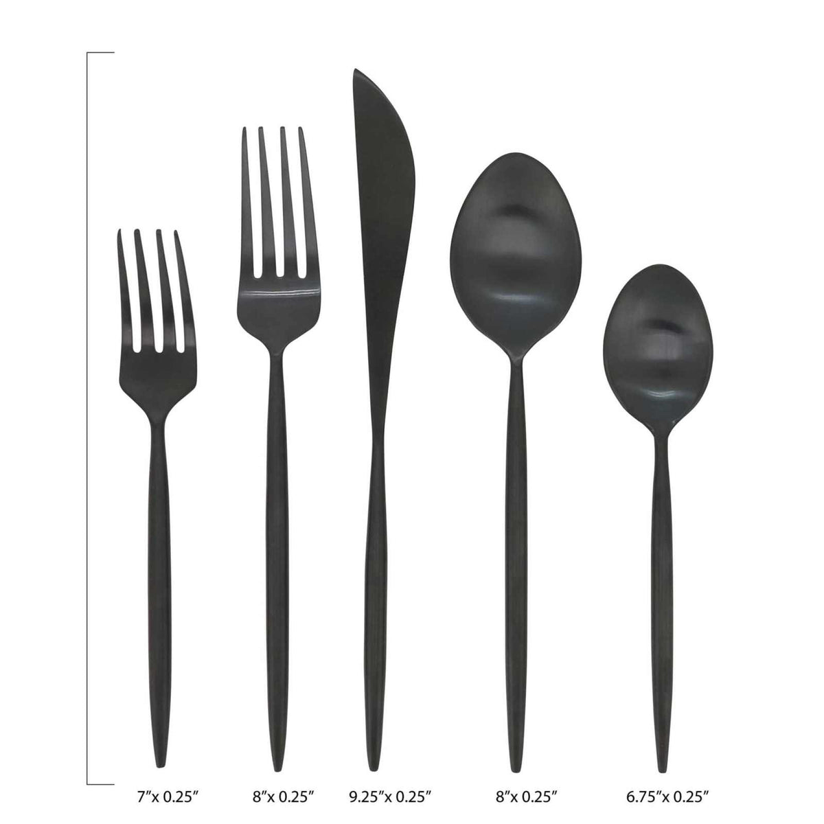 Stainless Steel Flatware: Black