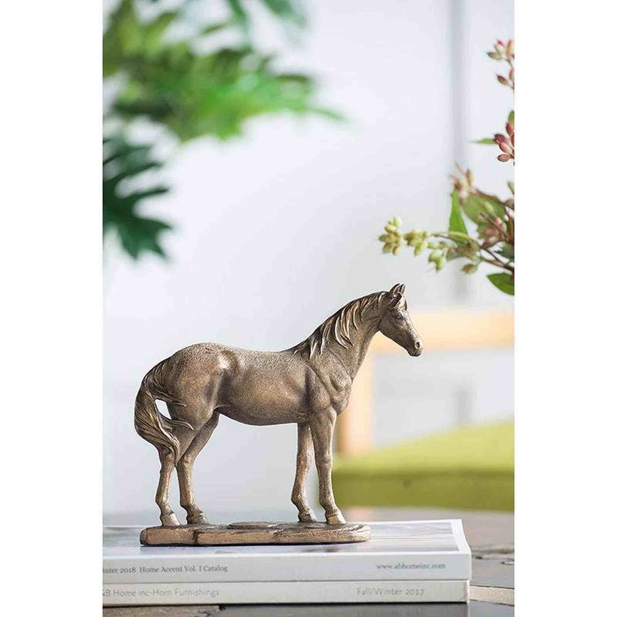 Rustic Standing Horse Statue