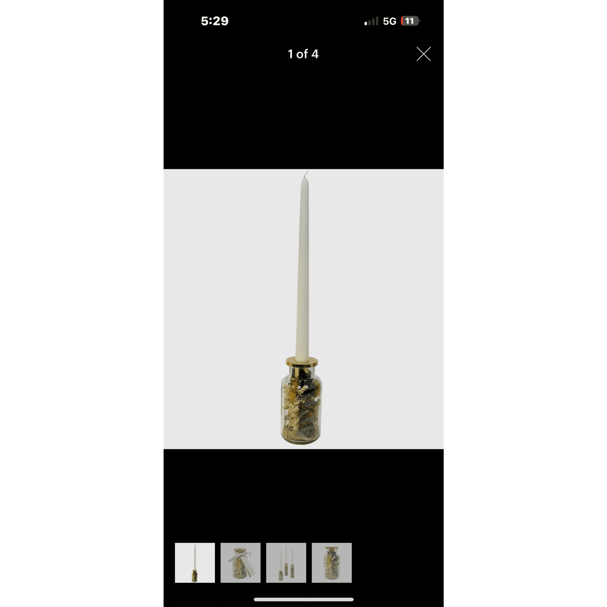 Spring Blooms Botanical Taper Candle Holder: Tall
