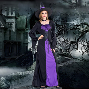 Red Velvet Hooded Cloak For Halloween Cosplay S-XL