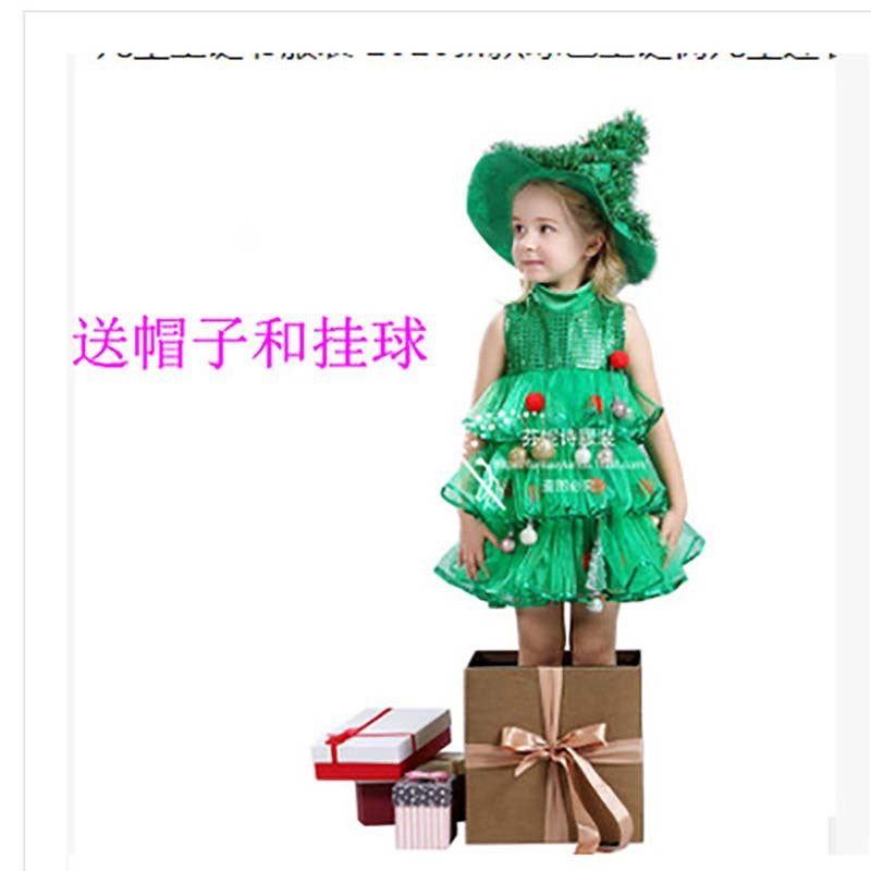 Christmas Elf Dress For Girls, Performance Costume For Kindergarten