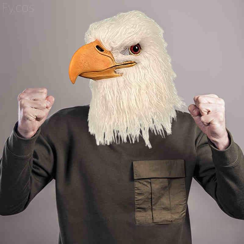 Realistic Animal Eagle Bulldog Parrot Mask Halloween