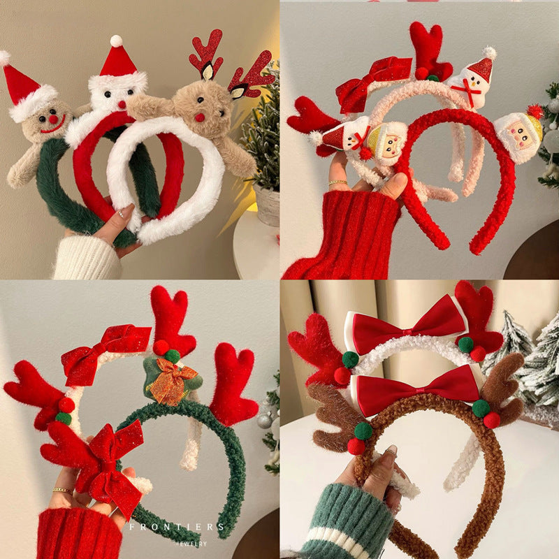 Christmas Santa Claus Headband With Cute Bear Ears