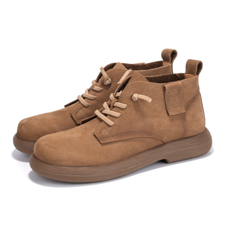 Retro Sueded Leather Plus Size Casual Versatile Fashion Flat Shoes