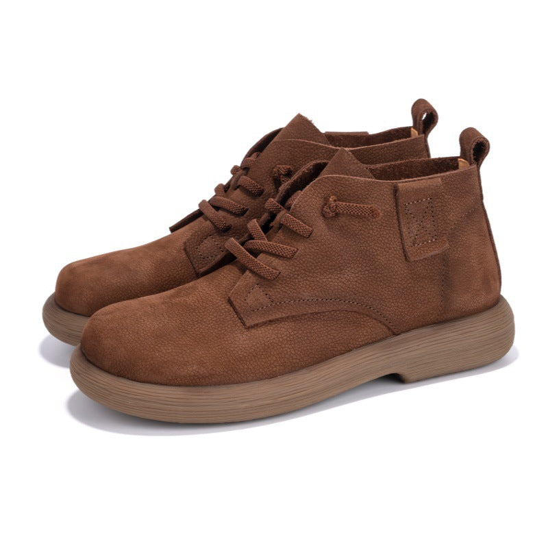 Retro Sueded Leather Plus Size Casual Versatile Fashion Flat Shoes