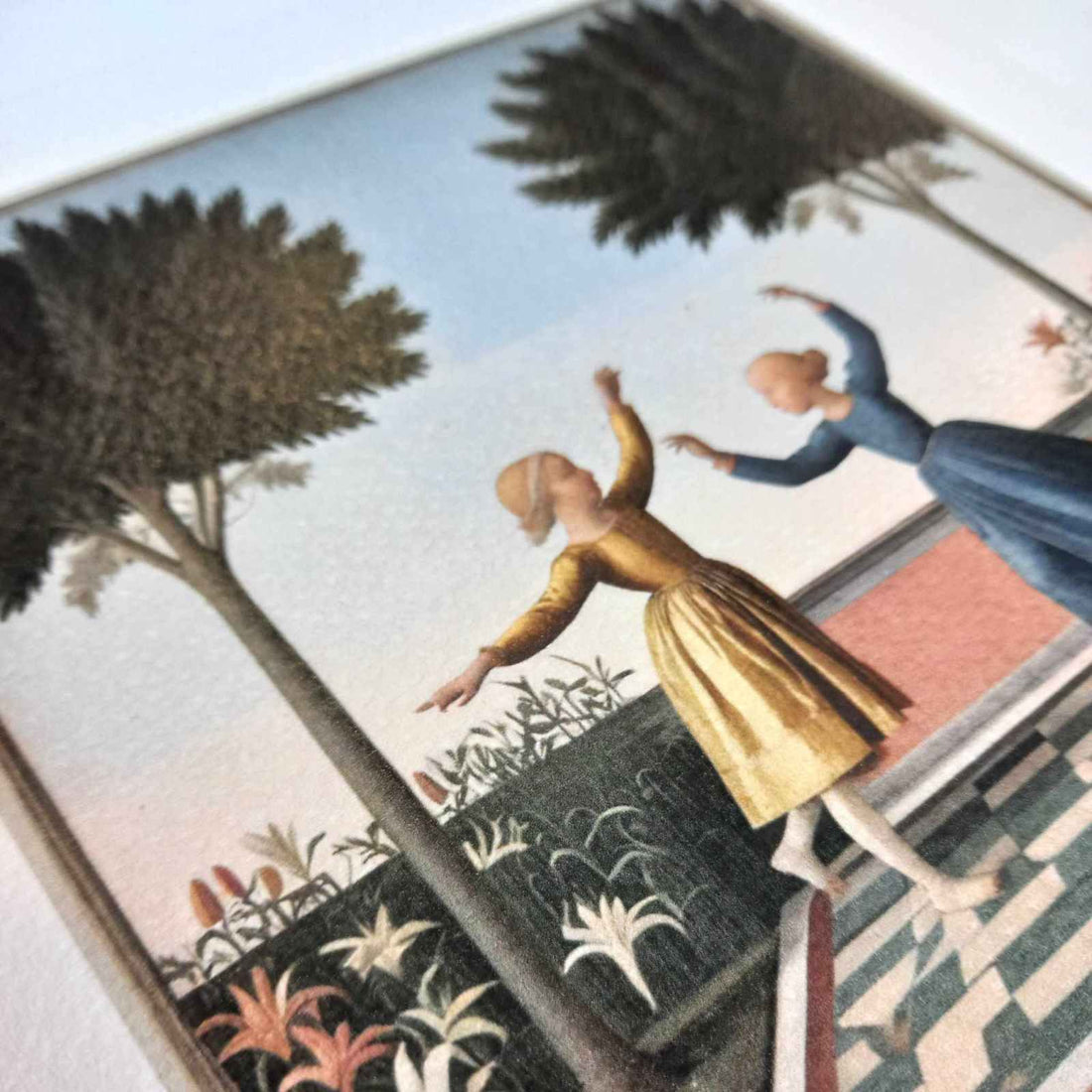 The Young Girls in the Garden Illustrtation