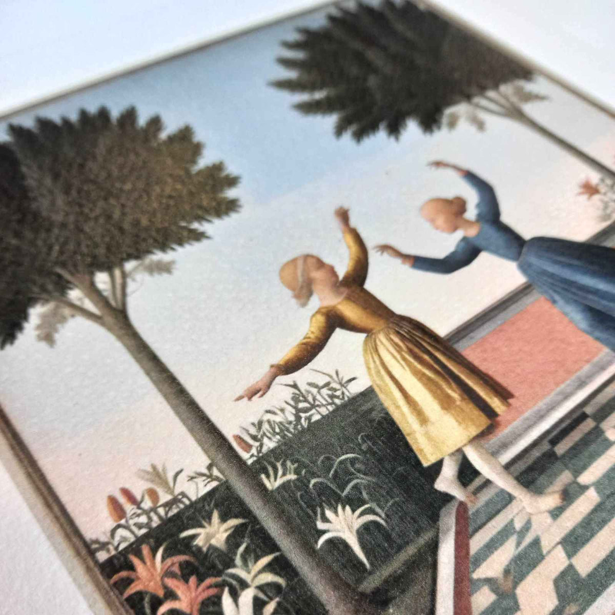 The Young Girls in the Garden Illustrtation