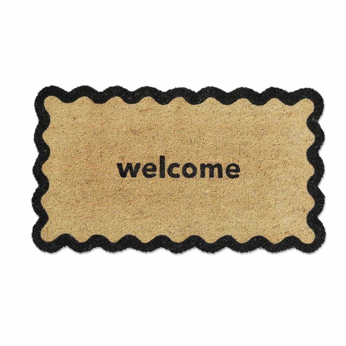 Entry Mat Welcome Scallop Shaped