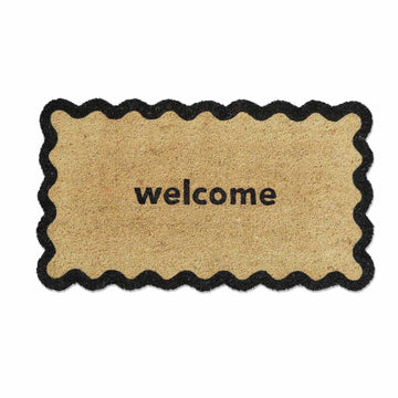 Entry Mat Welcome Scallop Shaped