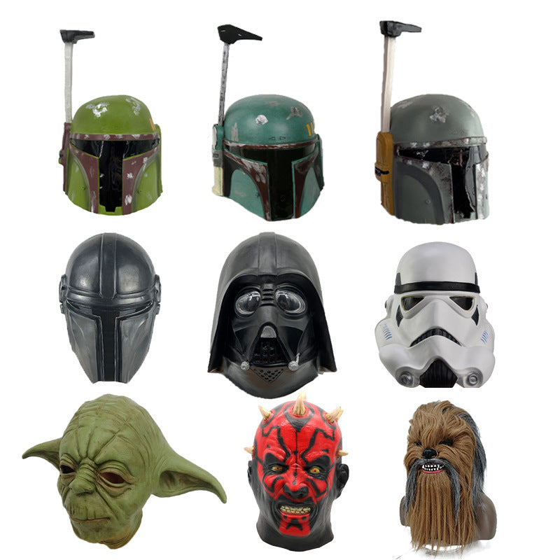 Halloween Boba Fett Bounty Hunter Latex Mask Helmet