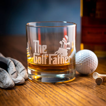The Golf Father Rocks Glass