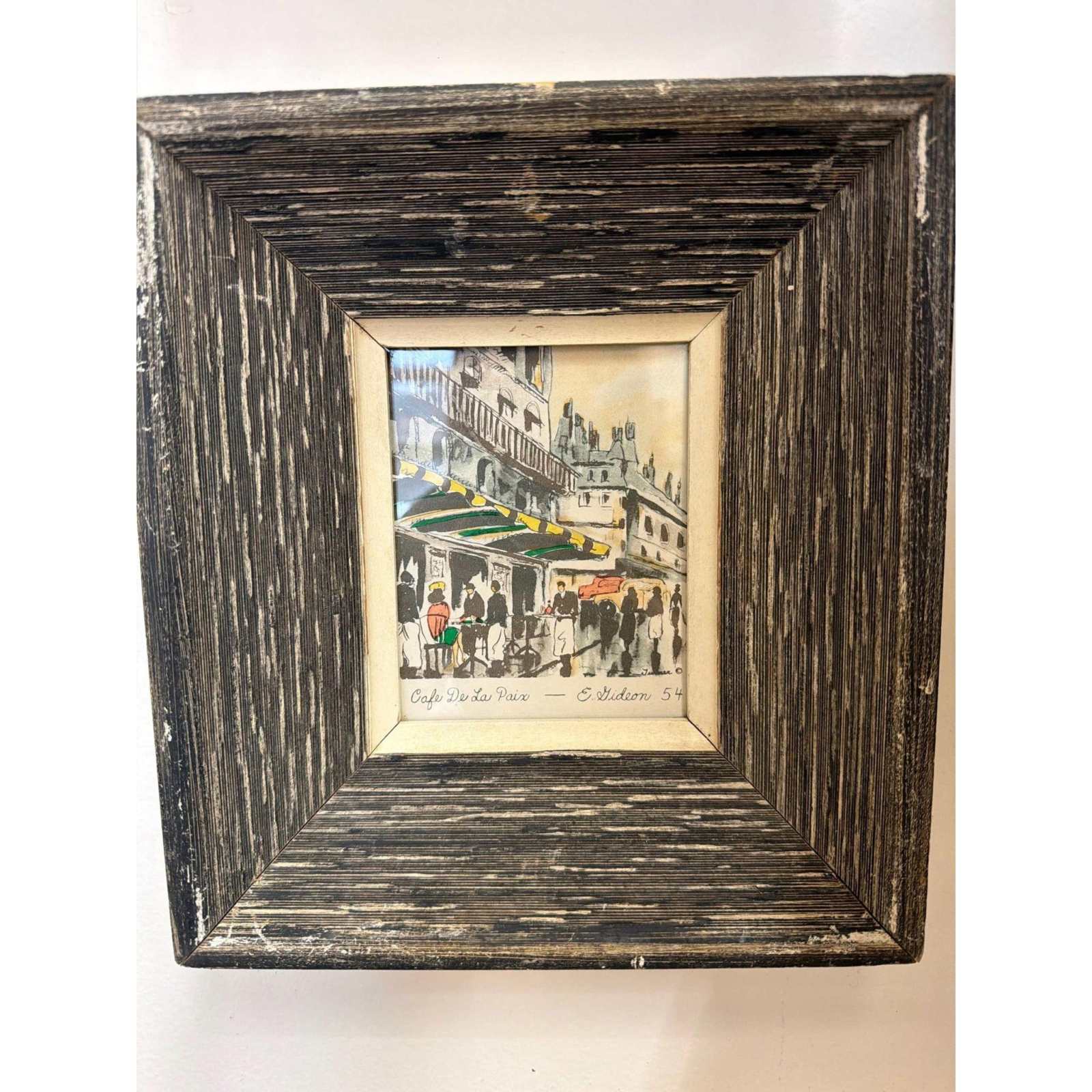 Vintage Framed Paris & Versailles Street Scene Prints (Set of 3)