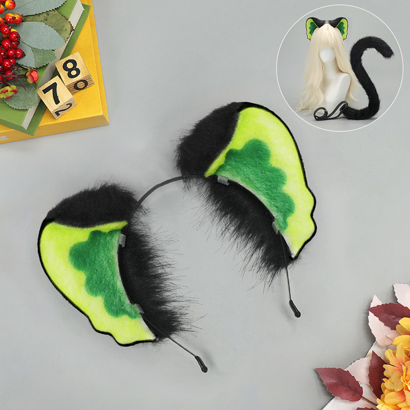 COS Black Cat Ears Tail Set Halloween Costume