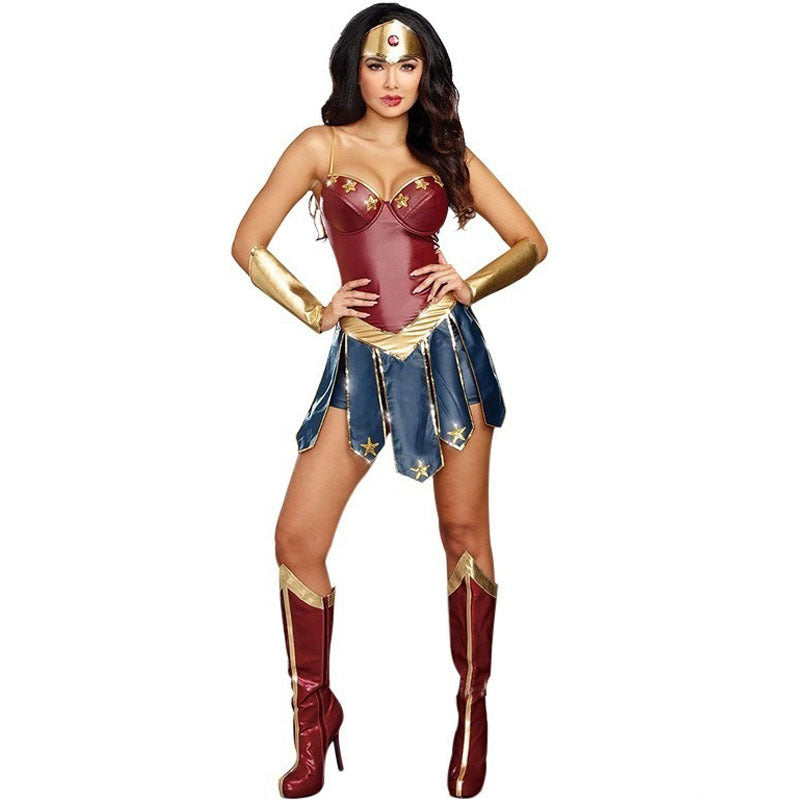 S-3XL Wonder Woman Costume Halloween Cosplay League Of Legends Gladiator