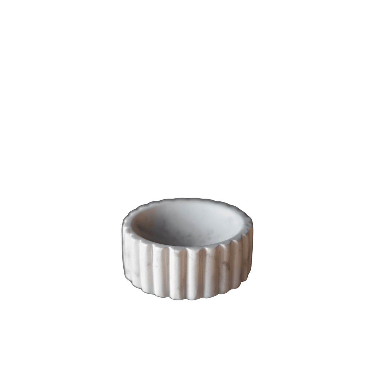White Marble Fluted Soap Dish