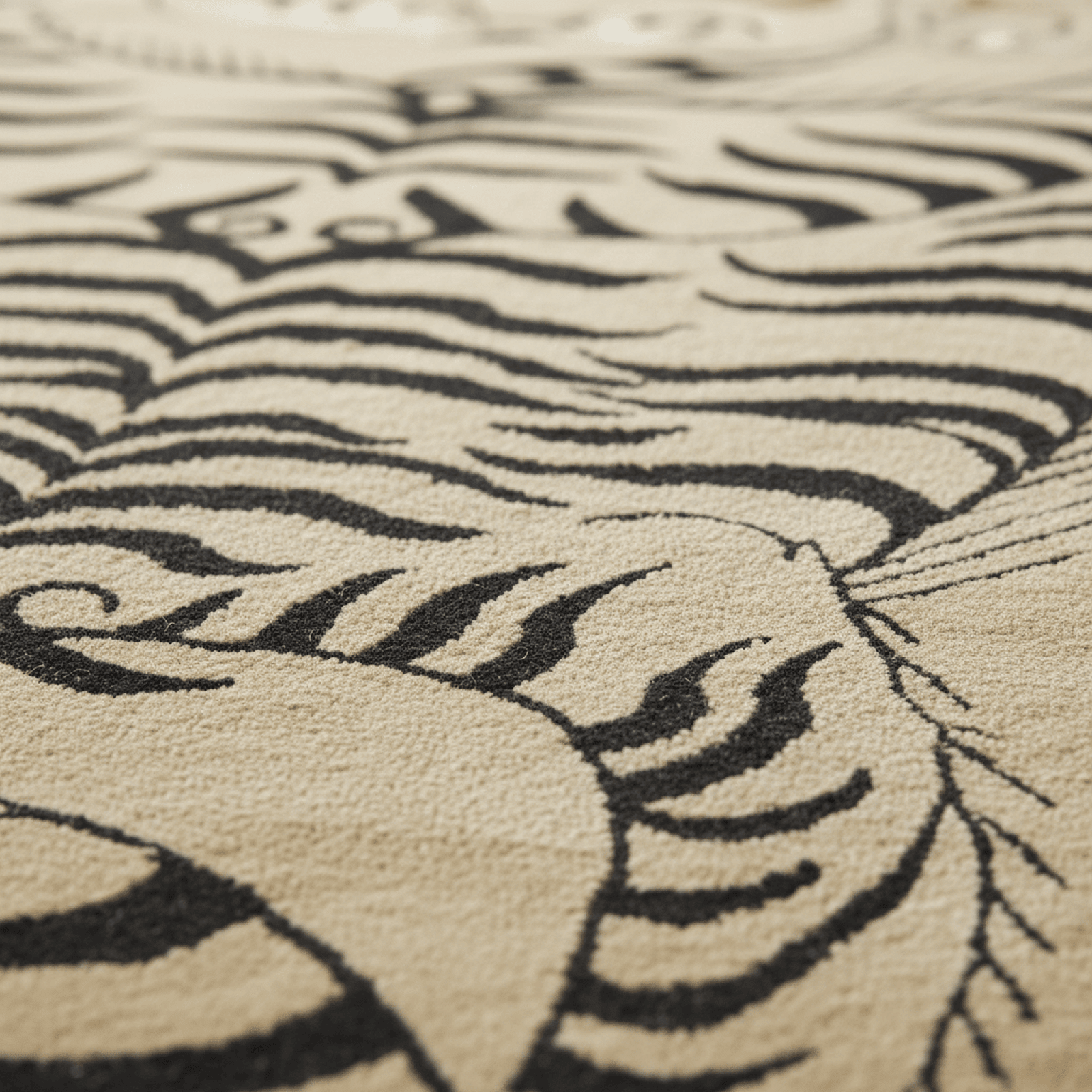 Jungle Cat Wool Rug ¨C Hand-Tufted Artisan Statement