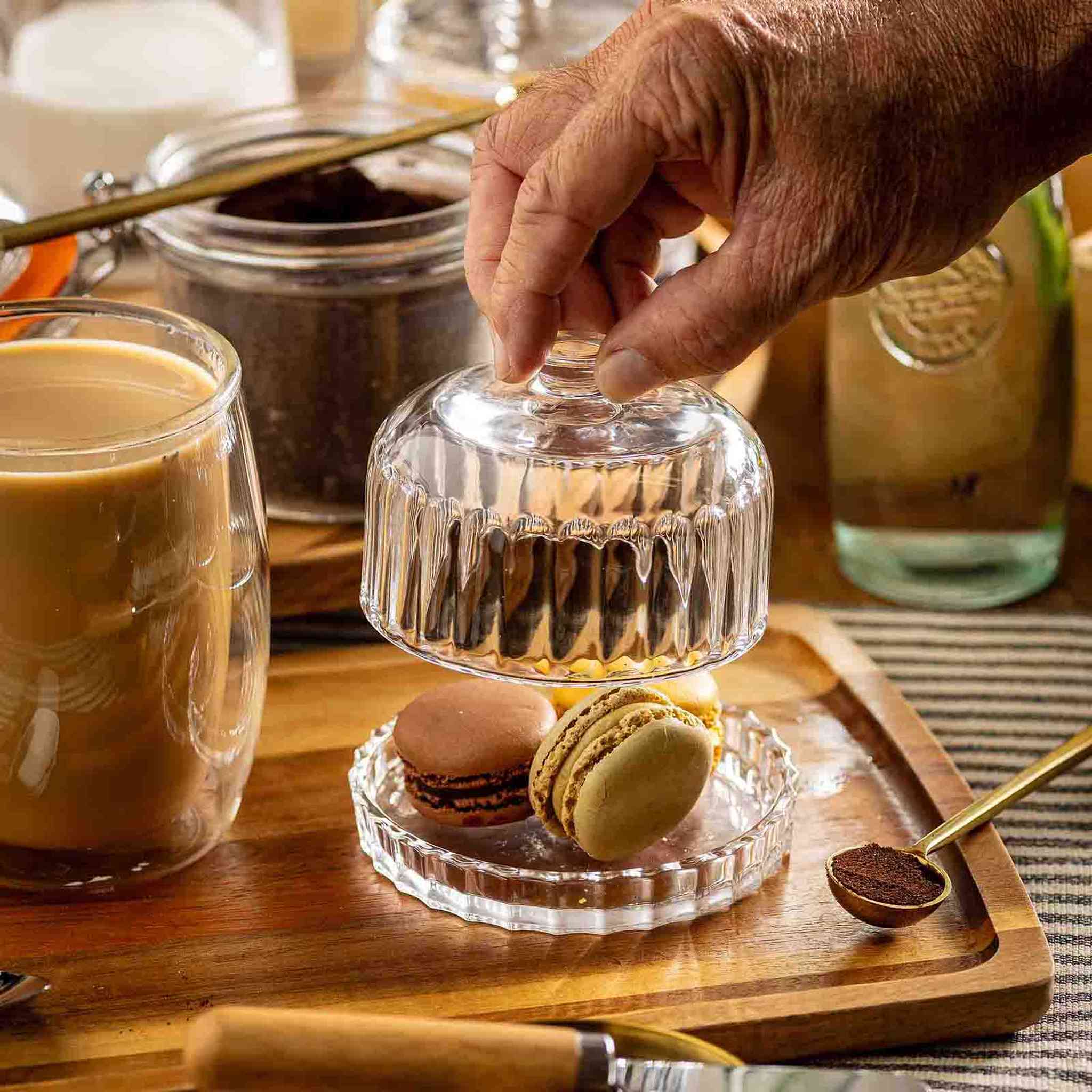 Glass Dessert Dish with Lid
