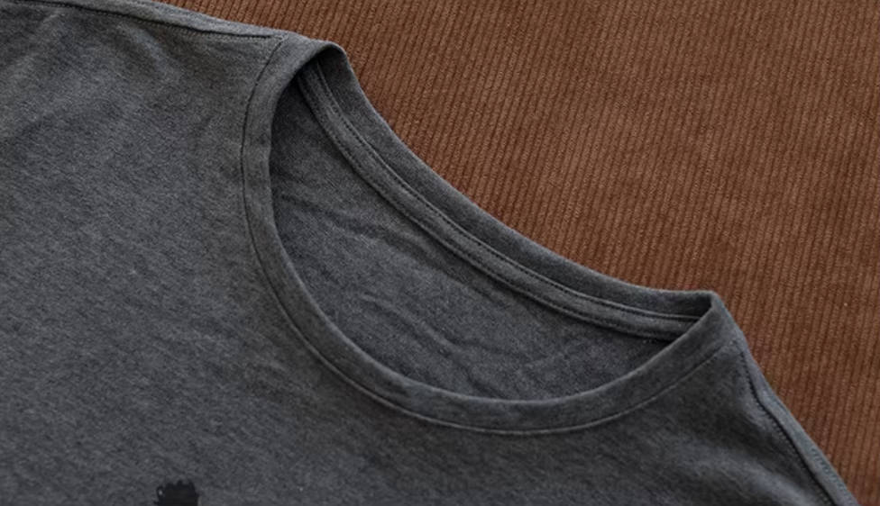 Cotton Round Neck Soft Breathable Printed Loose Long Sleeves Tops