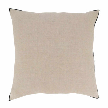 Linen Stonewashed Stitched Border Throw Pillow