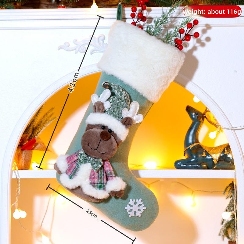 Christmas Stockings Santa Claus Socks Tree Ornaments Gift Bags
