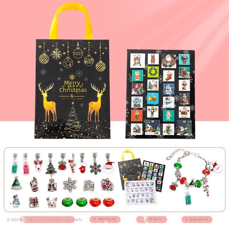 DIY Creative Children's Bracelet Silver Christmas Advent Calendar Surprise Blind Box