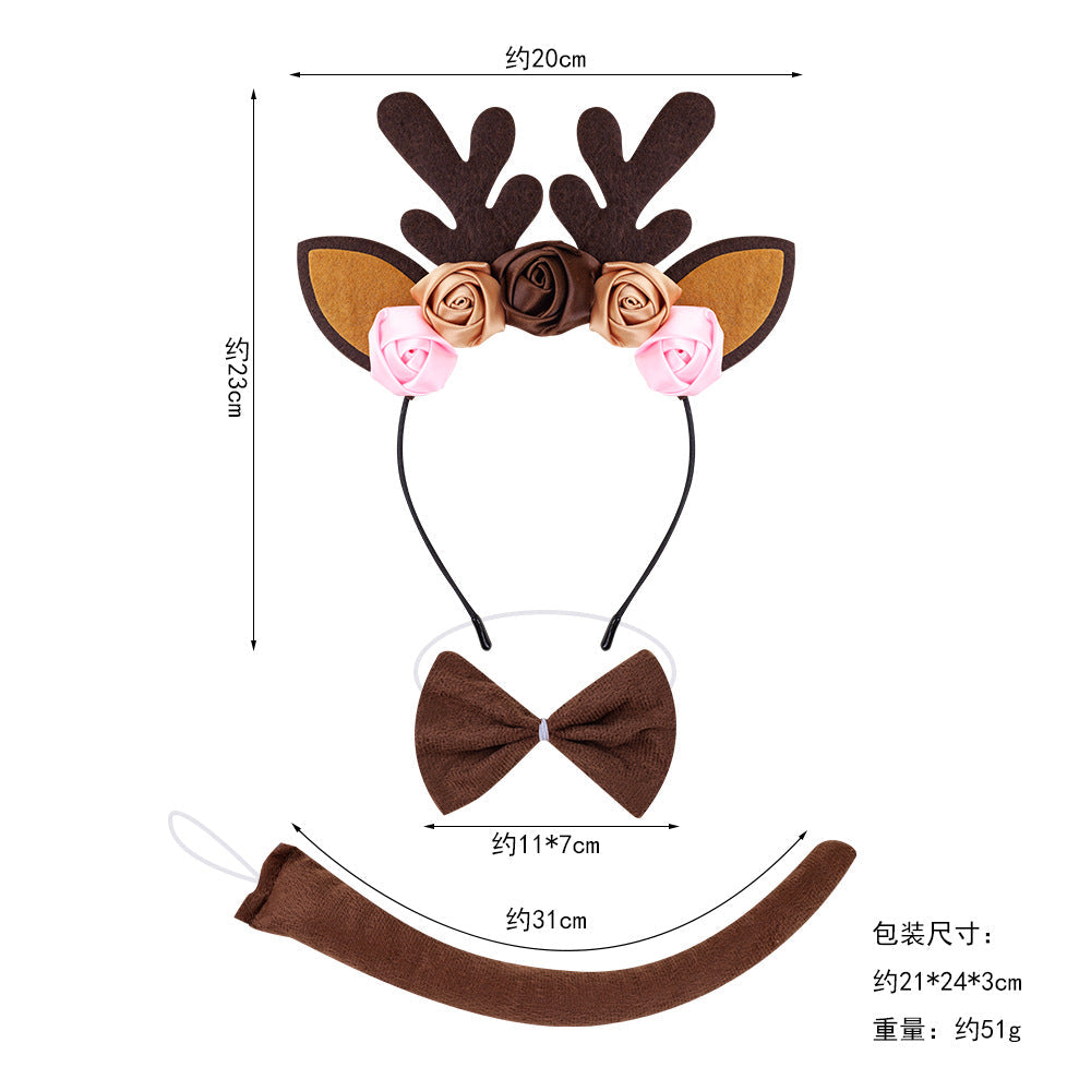 Christmas Reindeer Antler Headband Kids Costume Party Accessory