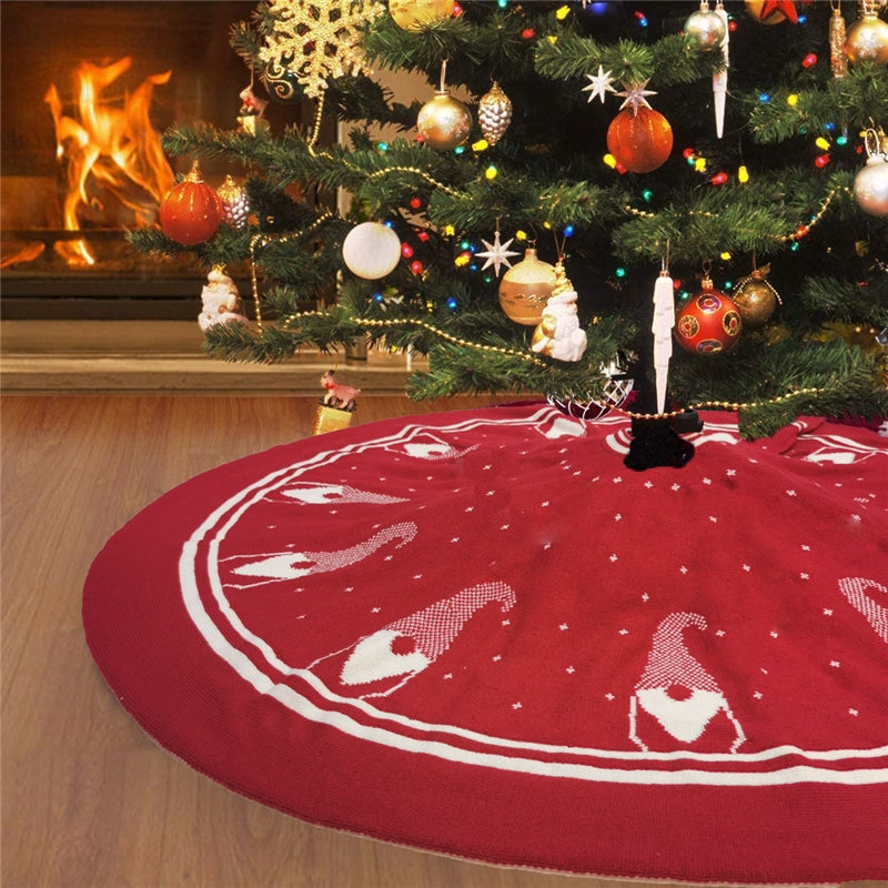 Knitted Faceless Doll Pattern Christmas Tree Skirt
