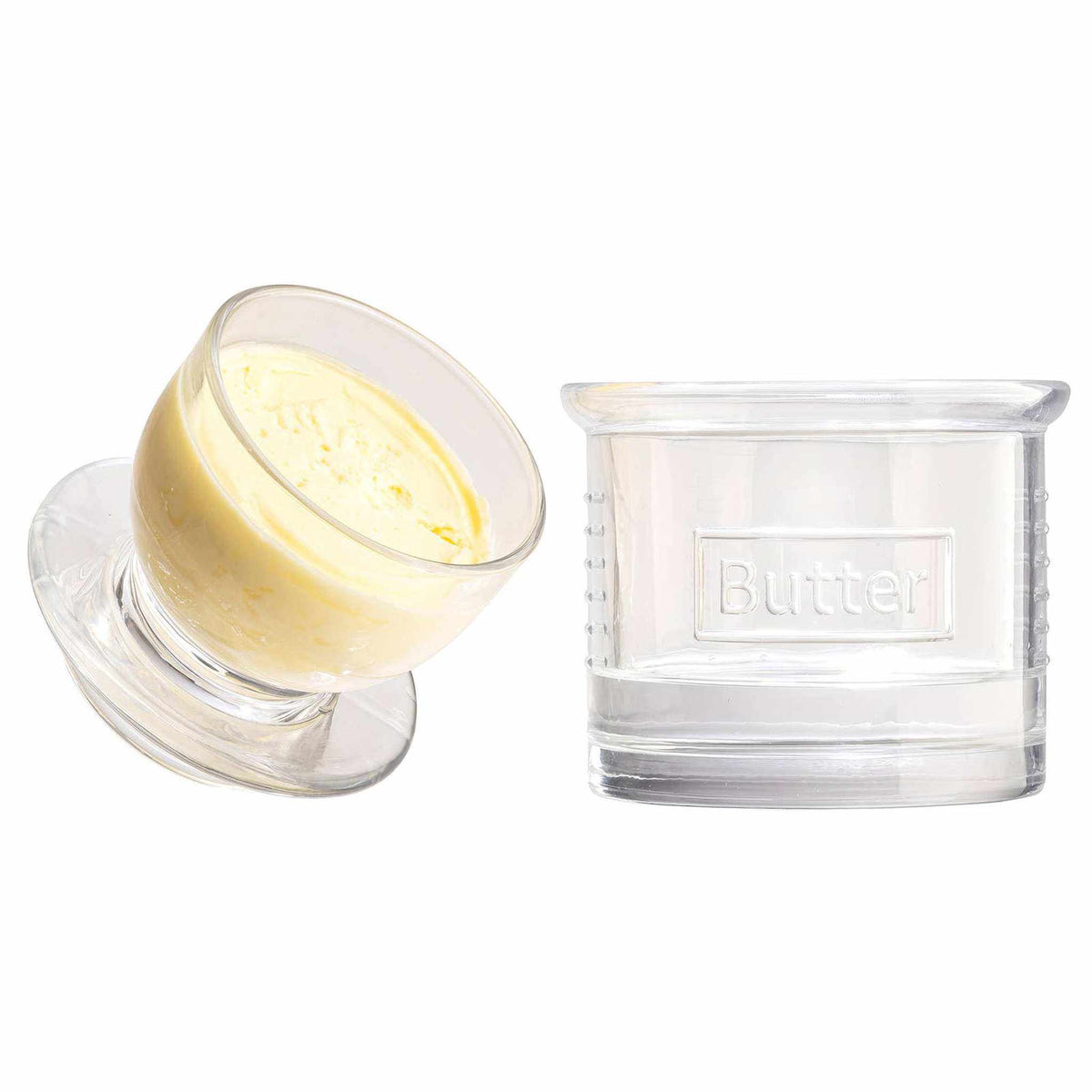 Glass French Butter Crock