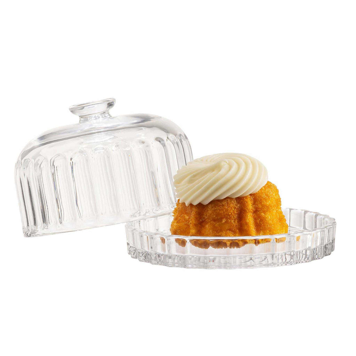 Glass Dessert Dish with Lid