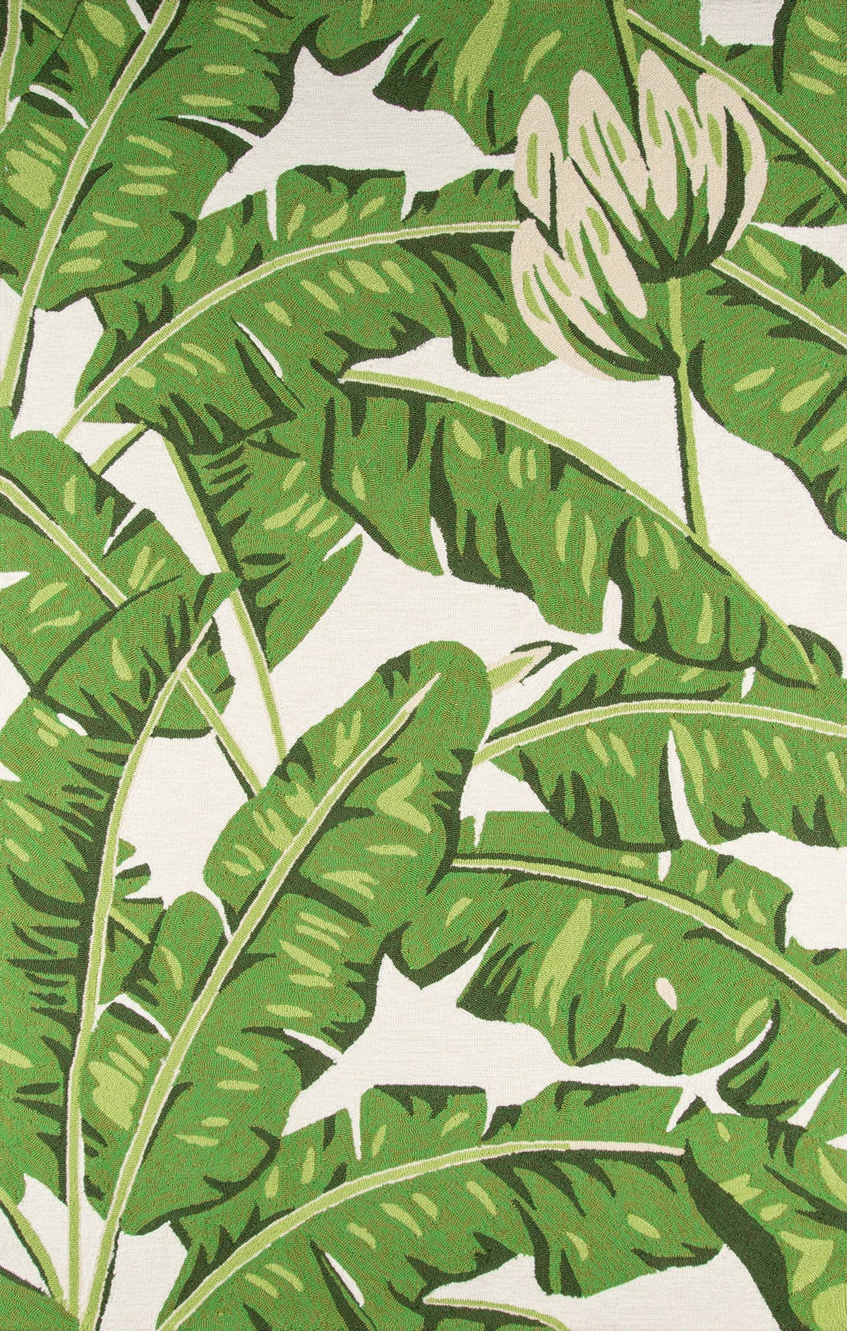 Momeni Veranda Green Leaves Indoor/Outdoor Area Rug ¨C 5' ¡Á 8'