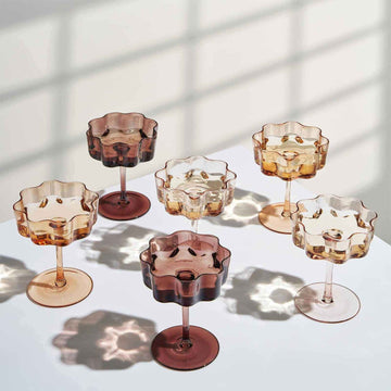 Flower Wave Coupe Glass