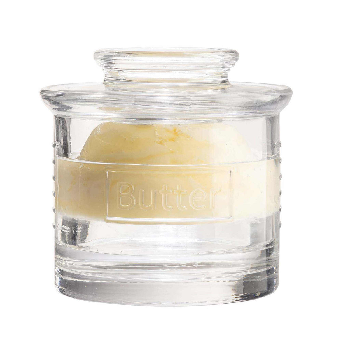 Glass French Butter Crock