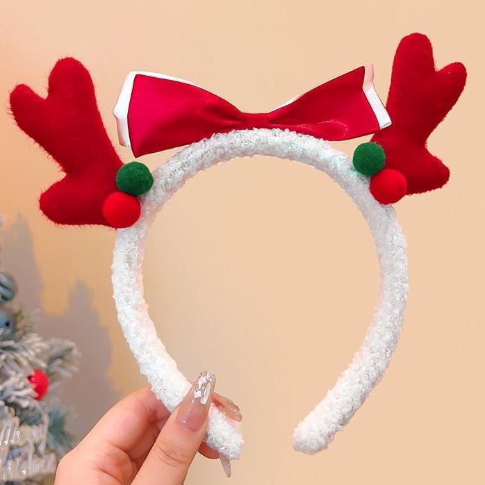 Christmas Santa Claus Headband With Cute Bear Ears