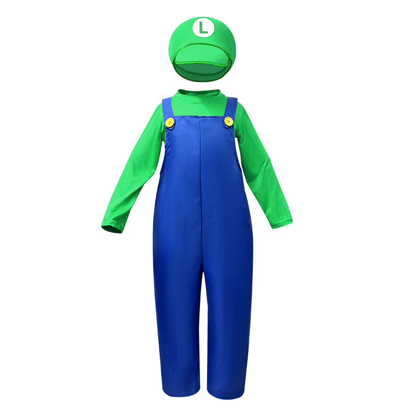 Kids Cosplay Super Mario Costume For Party Role Play